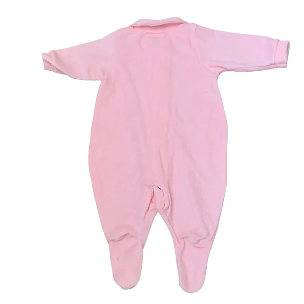Carter’s Vintage Floral Footie Pajamas Cotton Polyester 0-3 Months Pink Purple